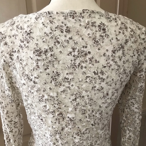 Cold water Creek top. XS. Cream and brown - Picture 2 of 5